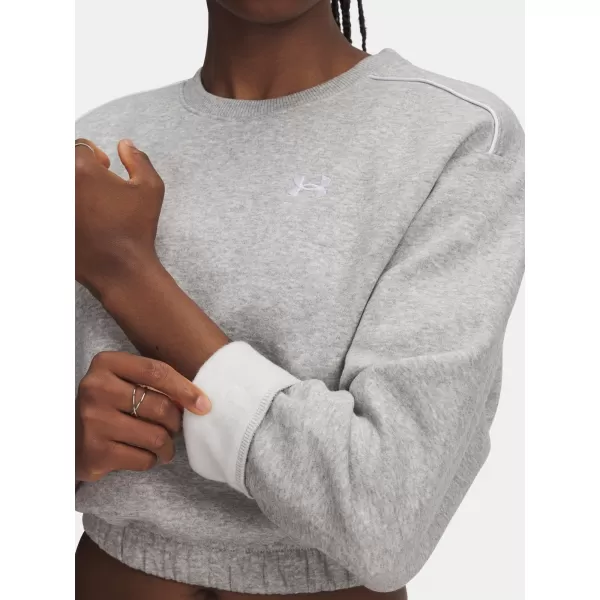  Ženski pulover UNDER ARMOUR UA RIVAL FLEECE PIPED CREW 6007035-011 SIVA 