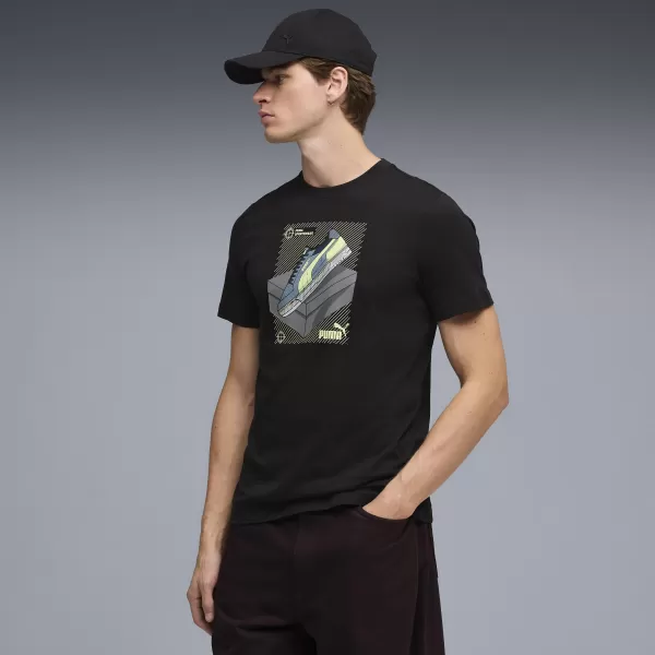  Moška majica s kratkimi rokavi PUMA GRAPHIC TEE 691777_01 ČRNA PUMA 