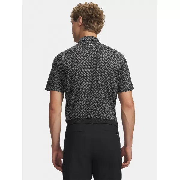  Moška majica s kratkimi rokavi UNDER ARMOUR T2G PRINTED POLO 6012304-001 ČRNA 