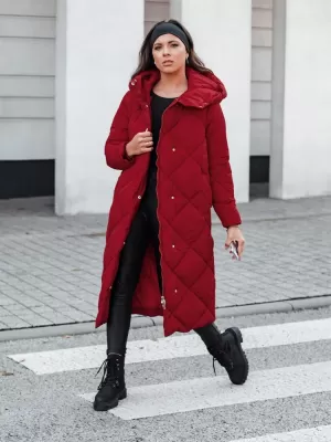 Ženski plašč DSTREET TY5479 BORDO