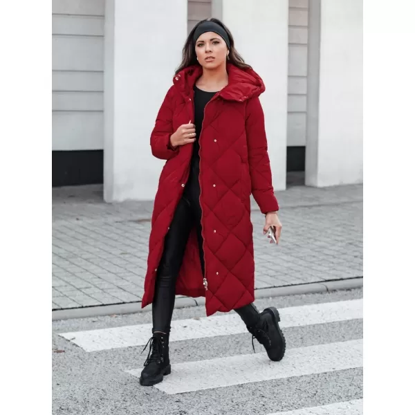  Ženski plašč DSTREET TY5479 BORDO 