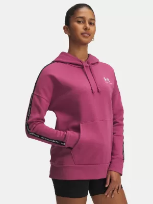 Ženski pulover UNDER ARMOUR ICON FLEECE TAPED HDY 6003708-659 RDEČA