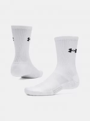 Nogavice UNDER ARMOUR PERFORMANCE COTTON 3P CRW 6009685-100 BELA
