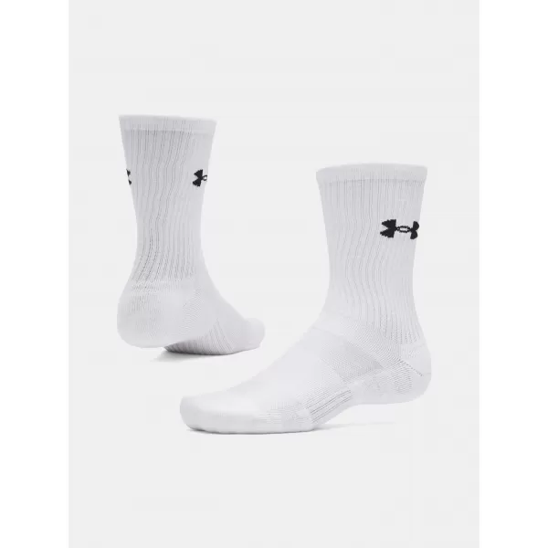  Nogavice UNDER ARMOUR PERFORMANCE COTTON 3P CRW 6009685-100 BELA 