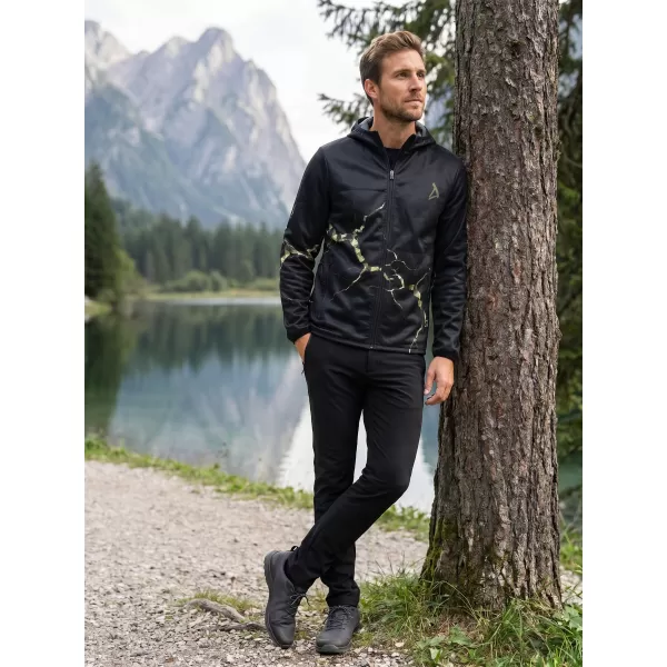 Moška vrhunska softshell jakna ALTISPORT VOJ/ALM129JACK01 ČRNA/VOJAŠKA 