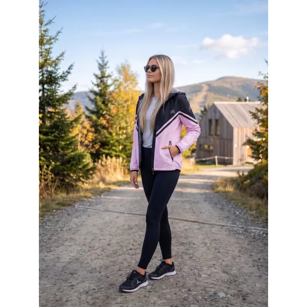  Ženska vrhunska softshell jakna ALTISPORT VOJ/ALW101JACK01 ROŽNATO ČRNA 