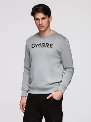 Moški pulover OMBRE B1711 SIVI MELANŽ