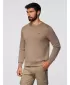 Moški pulover OMBRE OM-SSNZ-0243 SVETLO RJAVA