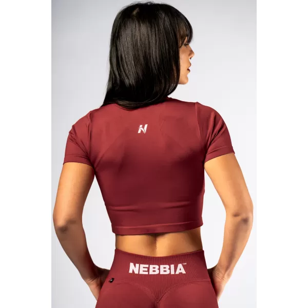  Brezšiven crop top s kratkimi rokavi POWER 891 RED Nebbia 