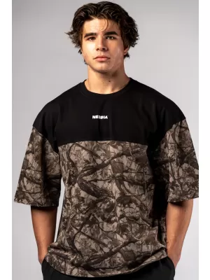 Oversized majica s kratkimi rokavi POWER 898 SVETLO RJAVA CAMO Nebbia