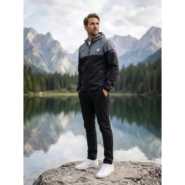  Moška vrhunska softshell jakna ALTISPORT VOJ/ALM051JACK01 SIVKASTO ČRNA 