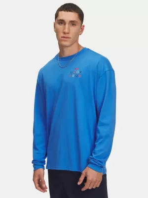 Moška majica s kratkimi rokavi UNDER ARMOUR UA HWT MODERN SPORT OS LS 6004885-402 MODRA