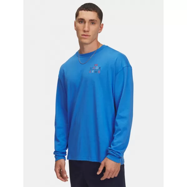  Moška majica s kratkimi rokavi UNDER ARMOUR UA HWT MODERN SPORT OS LS 6004885-402 MODRA 