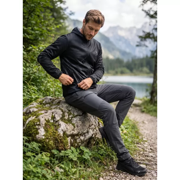  Moška vrhunska softshell jakna ALTISPORT VOJ/ALM129JACK01 ČRNO SIVA 