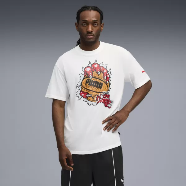  Moška majica s kratkimi rokavi PUMA HOOPAVERSE TEE 3 632891-01 PUMA BELA 