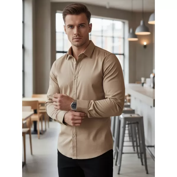  Moška srajca DSTREET DX2681 BEŽ 