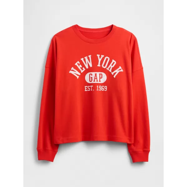  Ženski pulover GAP LOGO SWEATSHIRT 769308-01 PLAKAT RDEČ 
