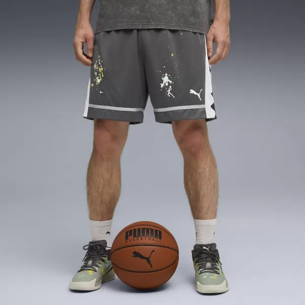  Moške kratke hlače PUMA PITP ALL JAWS 6.5" SHORT 632918-01 TEMNO SIVA 