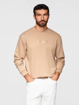 Moški pulover OMBRE OM-SNBC-0199 BEŽ