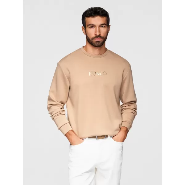  Moški pulover OMBRE OM-SNBC-0199 BEŽ 