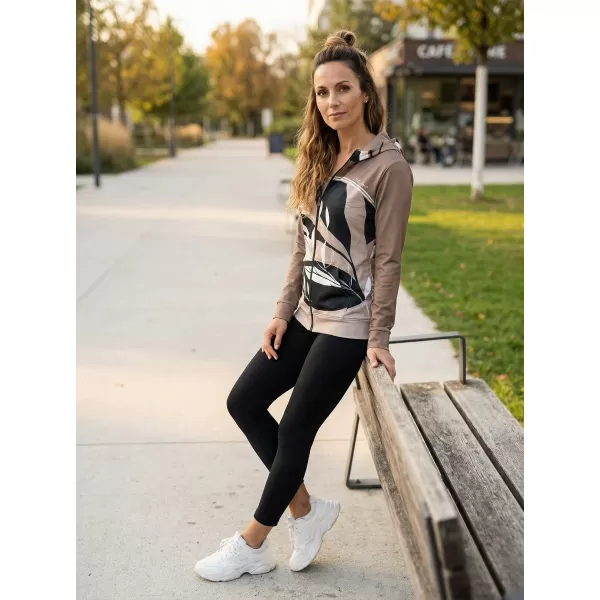  Ženski premium pulover z zadrgo ALTISPORT VOJ/ALW128MI02 KAVA 