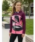 Ženski premium pulover z zadrgo ALTISPORT VOJ/ALW128MI02 ROZA/BELA