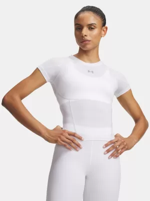 Ženska majica s kratkimi rokavi UNDER ARMOUR HEATGEAR ELITE SS 6015368-100 BELA