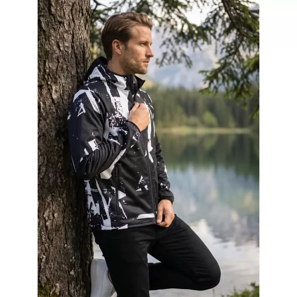  Moška vrhunska softshell jakna ALTISPORT VOJ/ALM079JACK01 ČRNO-BELO 
