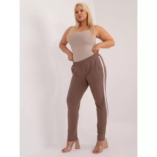  Ženske trenirke BASIC FEEL GOOD RV-DR-6643.95 RJAVA 