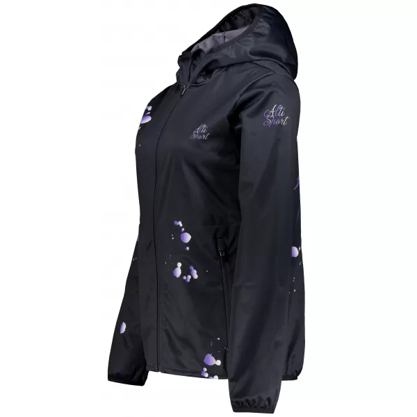  Ženska vrhunska softshell jakna ALTISPORT VOJ/ALW077JACK01 ČRNA/VIJOLIČNA 