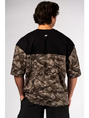 Oversized majica s kratkimi rokavi POWER 898 SVETLO RJAVA CAMO Nebbia
