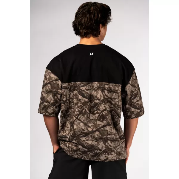  Oversized majica s kratkimi rokavi POWER 898 SVETLO RJAVA CAMO Nebbia 
