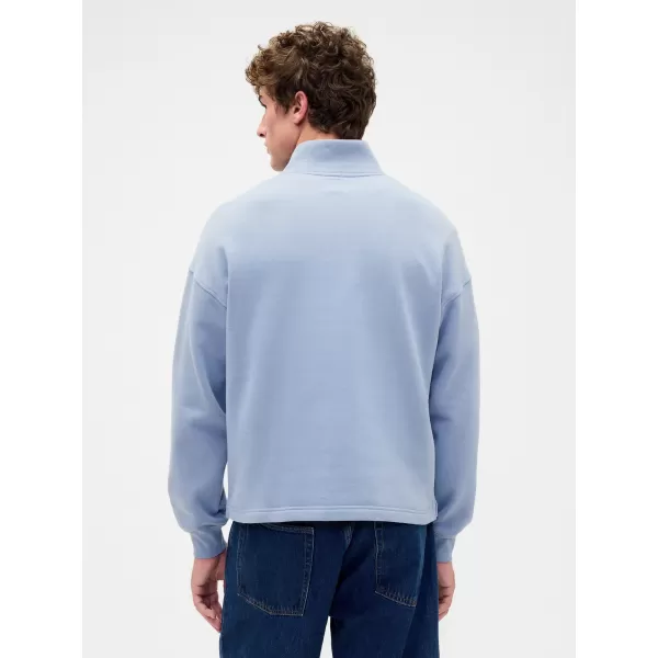 Pulover GAP CORP LOGO HALF ZIP 873446-01 SONČNO SIVA 