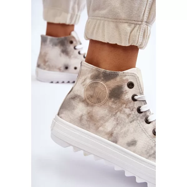  Ženske superge BIG STAR LL274047 WHITE/OLIVE Big Star Shoes 