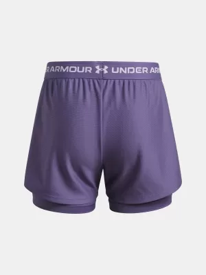 Dekliške kratke hlače UNDER ARMOUR UA TECH PLAY UP 2N1 SHORT 6004985-520 VIJOLIČNA