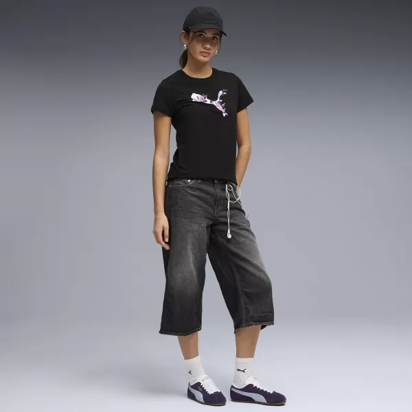  Ženska majica s kratkimi rokavi PUMA GRAPHICS TEE 3 691912_01 ČRNA PUMA 