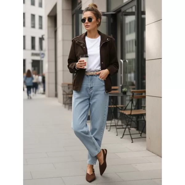  Ženska jakna DSTREET TY5571 RJAVA 