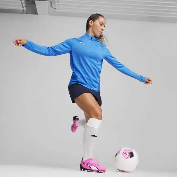  Ženska majica s kratkimi rokavi PUMA TEAMGOAL TRAINING 1/4 ZIP WM 658631-02 E.BLU.LEMON/BELA/TEAM ROYAL 