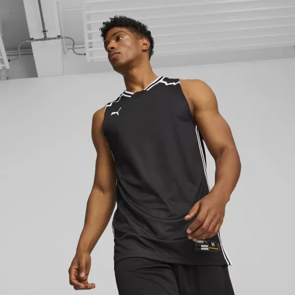  Moška funkcionalna majica PUMA HOOPS TEAM GAME JERSEY 676628-01 ČRNA PUMA 