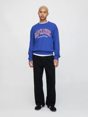 Moški pulover GAP CLASSIC LOGO SWEATSHIRT 744748-02 BLEŠČEČE MODRA