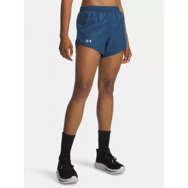  Ženske kratke hlače UNDER ARMOUR UA FLY BY 3'' SHORTS 1382438-498 MODRA 