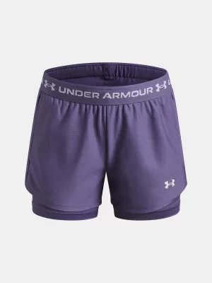 Dekliške kratke hlače UNDER ARMOUR UA TECH PLAY UP 2N1 SHORT 6004985-520 VIJOLIČNA