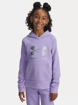 Pulover za deklico UNDER ARMOUR UA RIVAL FLC SHIMMER HDY 6004118-538 VIJOLIČNA