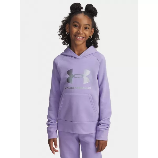  Pulover za deklico UNDER ARMOUR UA RIVAL FLC SHIMMER HDY 6004118-538 VIJOLIČNA 