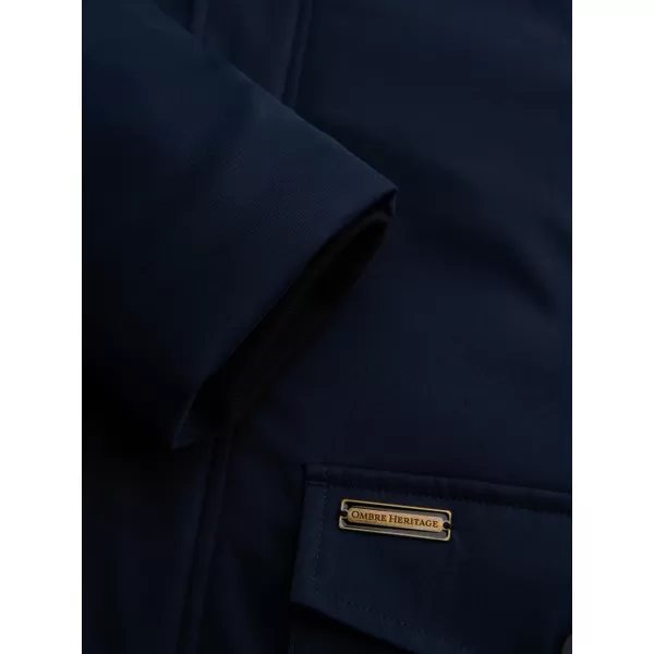  Moška parka OMBRE OM-JAPJ-0287 MORNARSKO MODRA 