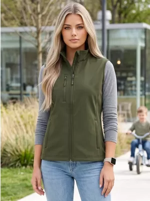 Ženski softshell telovnik ALTISPORT NoPrint NP/ALW965 VOJAŠKI