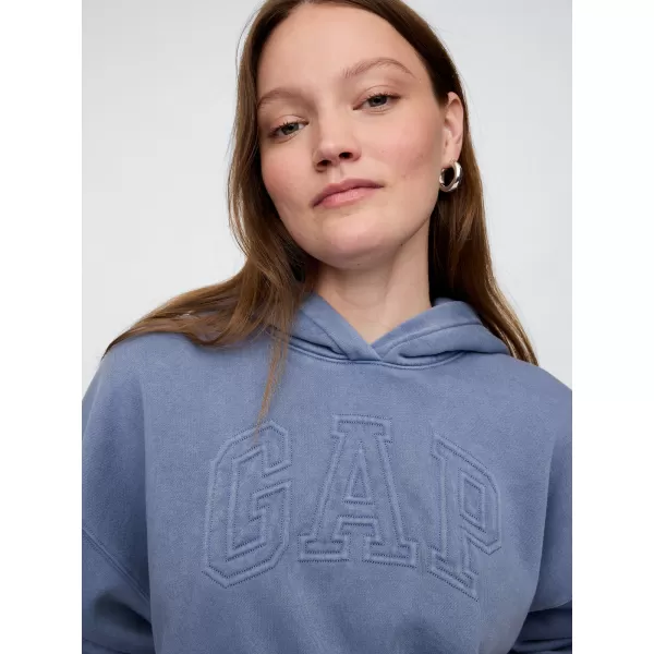  Ženski pulover GAP LOGO PULLOVER HOODIE 746918-01 BAINBRIDGE MODRA 