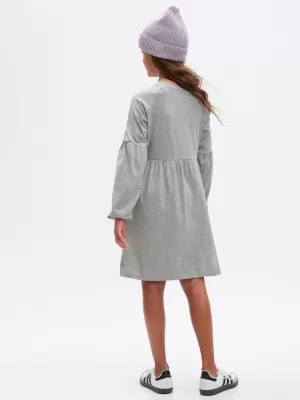 Otroška oblačila GAP LOGO DRESS 793146-01 SVETLO HEATHER SIVA