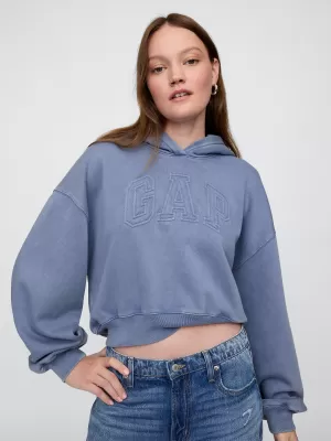Ženski pulover GAP LOGO PULLOVER HOODIE 746918-01 BAINBRIDGE MODRA