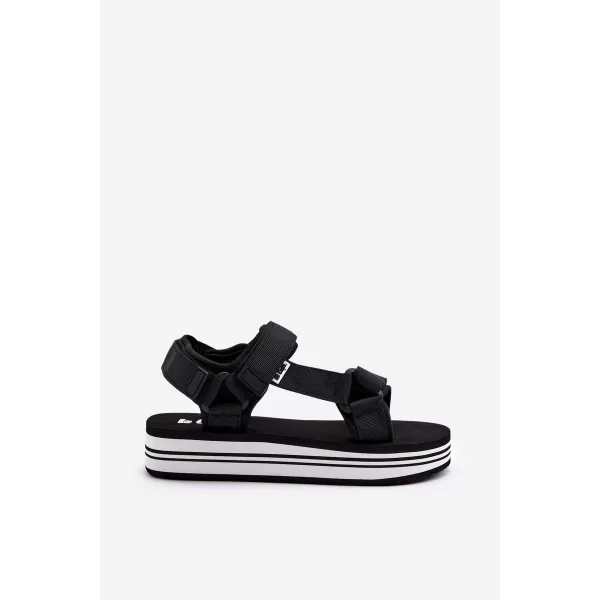  Ženske sandale LEE COOPER LCW-24-05-2753L ČRNO/BELO 